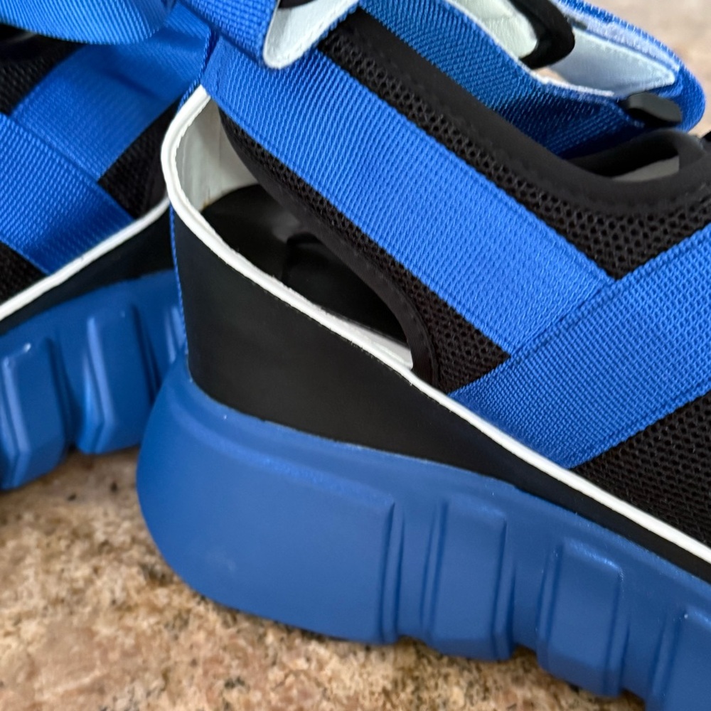 Anthony Wang Platform Sandals Blue Chunky Festival Grunge Womens 10 NIB - Picture 4 of 15